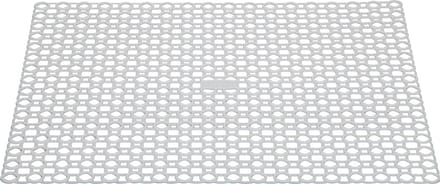 Whitefurze Gootsteenmat/spoelbakmat - wit - kunststof - 35 x 35 cm - afdruipmat