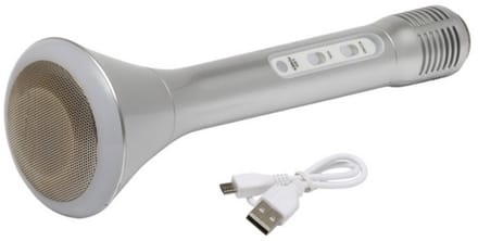 CHOIR Bluetooth Karaoke-microfoon - draadloos - multi-kleuren LED - micro-SD - echo-effect - Oplaadbare 2200 mAh-batterij