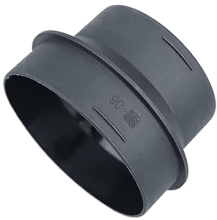 Kanaalverkleiner Connector - Verloopstuk Reductie - Standkachel Installatie - Lekvrije Afdichting - 90 mm naar 75 mm - Zwart