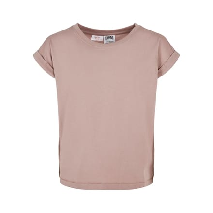 Urban Classics - Organic Extended Shoulder Kinder T-shirt - Kids 146/152 - Roze