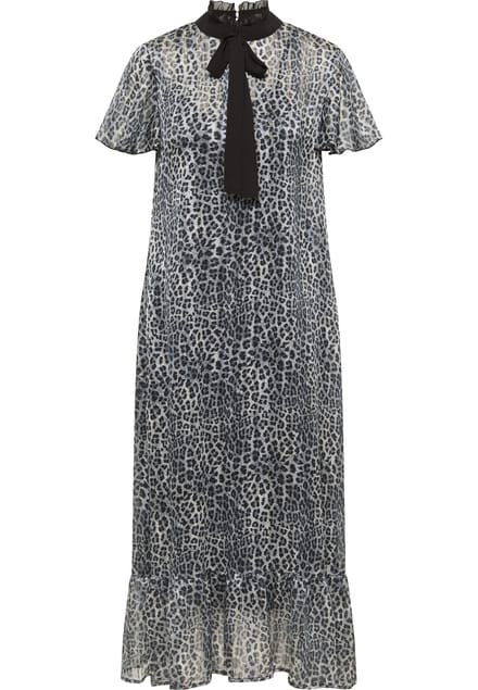 Faina Midi-jurk met luipaardprint naemi Dames grijs