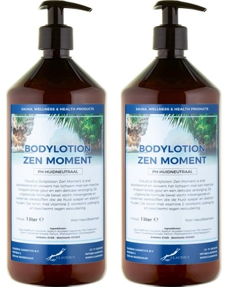 Bodylotion Zen Moment 1 Liter - met gratis pomp - set van 2 stuks
