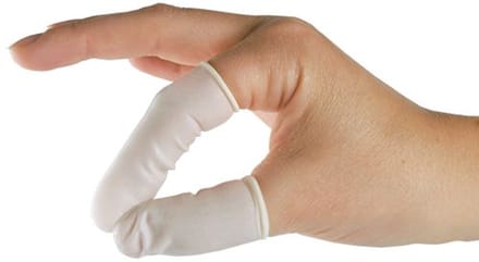 Vingercondooms, Latex, Wit, 100 St. Mt M