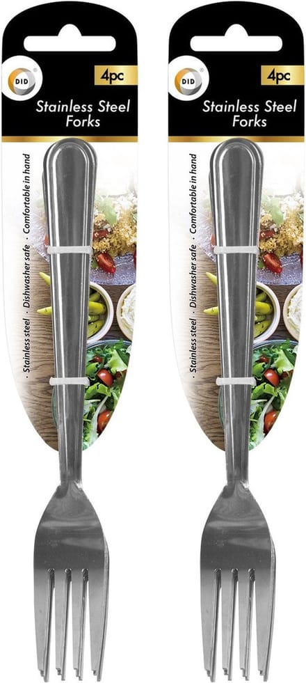 DID Vorken - 8x st - 19 cm - RVS - diner bestek - tafelvorken