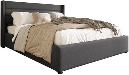 Boxspring - 160x200cm - Linnen - Opbergruimte