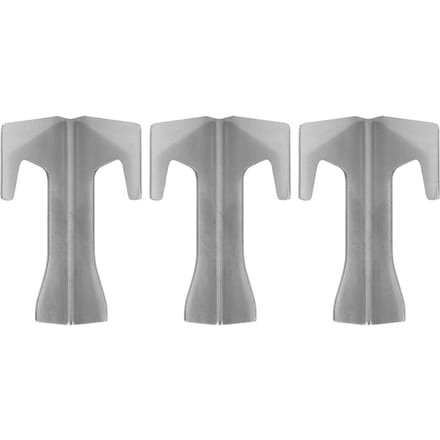 3 Stuks Barbecue Vuurplaat Afstandhouder RVS BBQ Pan Pakkinghouder Grillmat Ondersteuningsstandaard gray