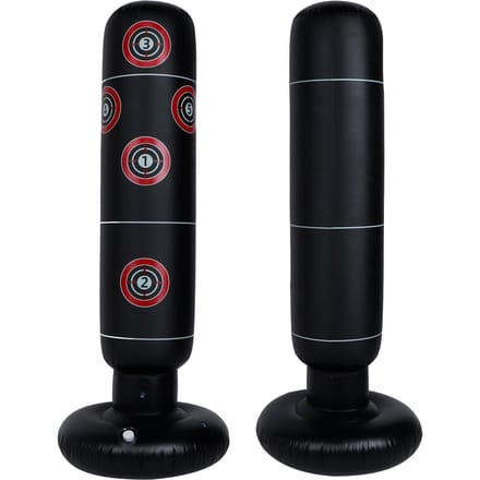 160cm Opblaasbare Bokszak Bokspaal Zandzak Kinderen Training Oefeninstrument black