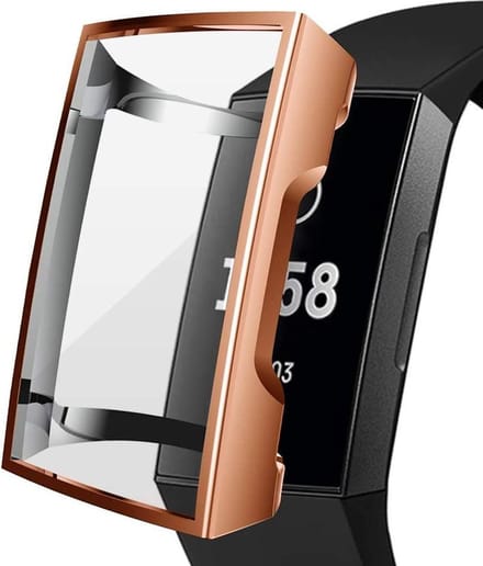 YPCd® FitBit Charge 3 Siliconen Case - Rosé Goud - 360 bescherming