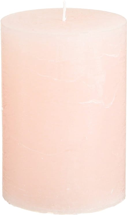 Roze pilaarkaarsen, lichtroze, effen, 70x100mm, set van 4, paaskaars,