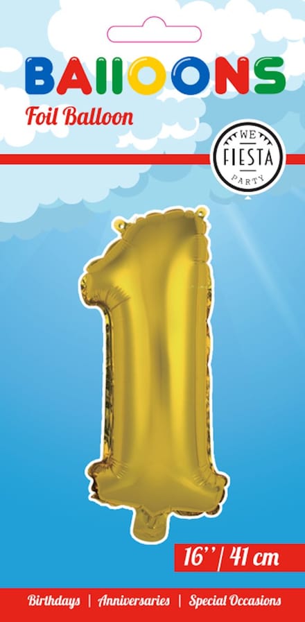 Folieballon 16" nmr. 1 - Goud
