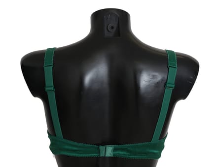Dolce & Gabbana Groene Zijde Stretch Bloemen Kant Bh Ondergoed