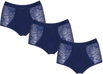 JC 3-Pack Licht corrigerende dames slips H201 Marine - maat L