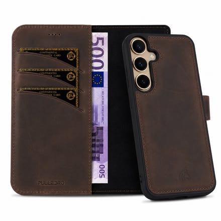 Pulledro geschikt voor Samsung Galaxy S26 Uitneembare Lederen BookCase - MagSafe - RFID - Antic Coffee