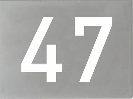 BT10 Beton huisnummerbord voordeur 16x12cm