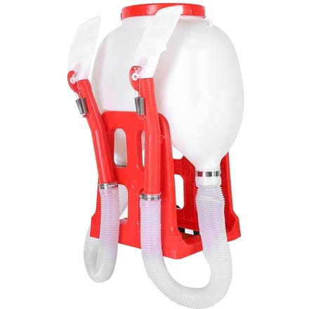 Pulvérisateur de Semences Manuel Grande Capacité 20L Sac à Dos Épandeur d'Engrais Outil de Semis de Jardin blanc