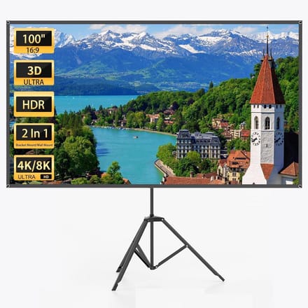 Draagbare Projectiescherm Statief 100 Inch Filmavond Buiten en Binnen