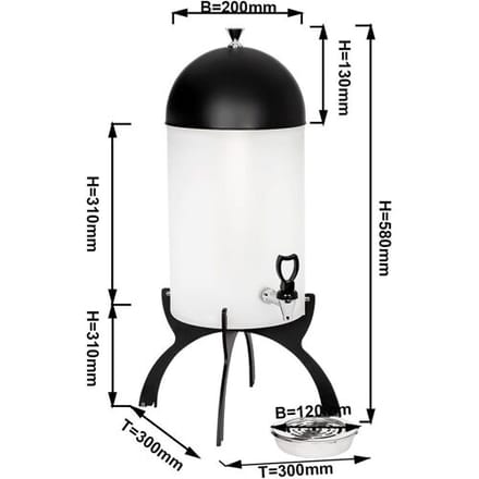 GGM Gastro Milchspender - Schwarz Zwart / Transparant