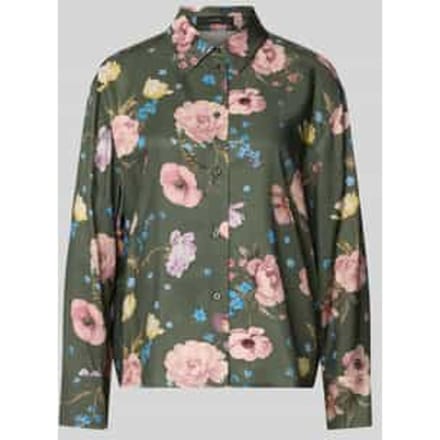 Regular fit blouse van viscose in allover-look