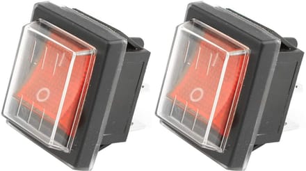 Allecto - Industriële stofzuiger schakelaar - Motor schakelaar - Waterdichte behuizing - Rode indicator - Schakelaar 16A 250VAC - Universeel gebrui...