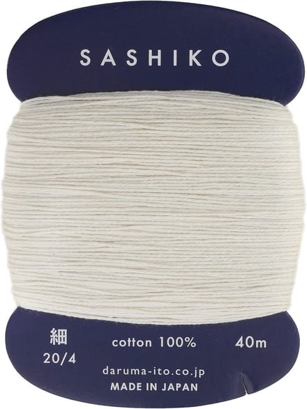 Sashiko Katoen Draad 40m Ivoor Dunne Borduur Draad