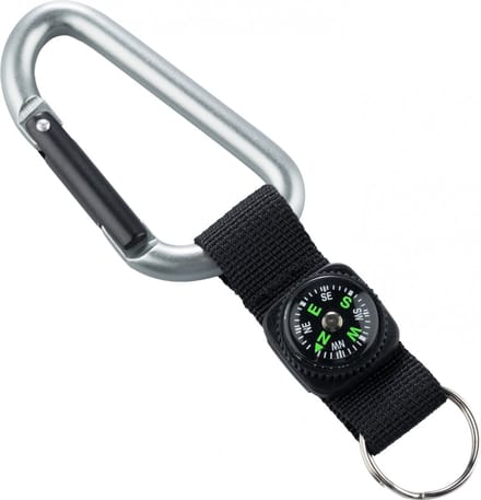 Munkees Kompas Met Karabijnhaak Grijs Unisex 12 Cm