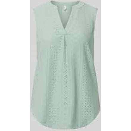 regular fit blousetop met ajourwerk model 'SANDRA'