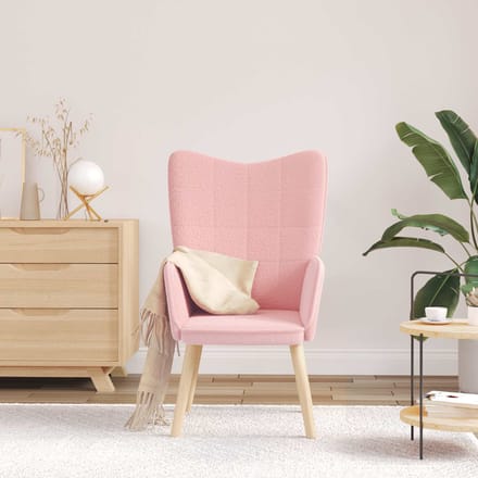 vidaXL - Fauteuil - Roze - 62 - x - 67 - x - 95,5 - cm - Sherpa - Stof