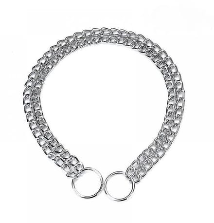 Dubbele slipketting kleine schakel - Verchroomd - 45cm x 2mm