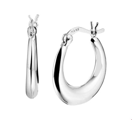 Zilver Gerhodineerde oorringen 1329100