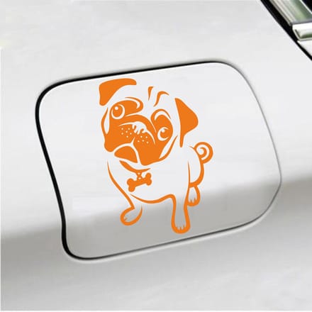 Bumpersticker - Hond - 15 X 10 - Oranje