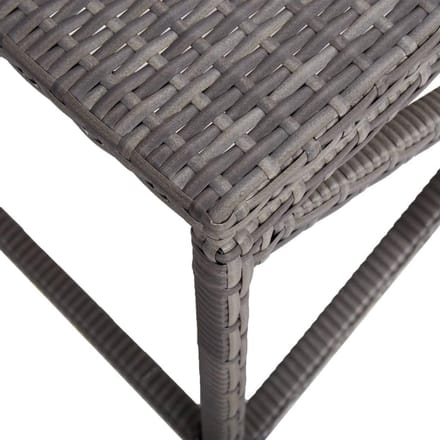 Comfortabele Tuinbank Buitenbank Poly Rattan Grijs