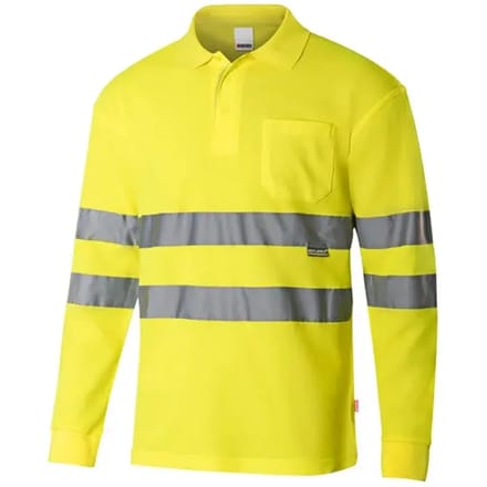 Hoge zichtbaarheid lange mouwen polo Velilla