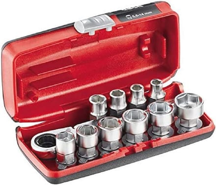 Diepe steeksleutel set 1/4" met EFK - Compleet gereedschap voor veelzijdig gebruik