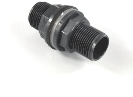 PVC Doorvoer, Kleefmof x Buitendraad, 20mm, 3/4", PN10