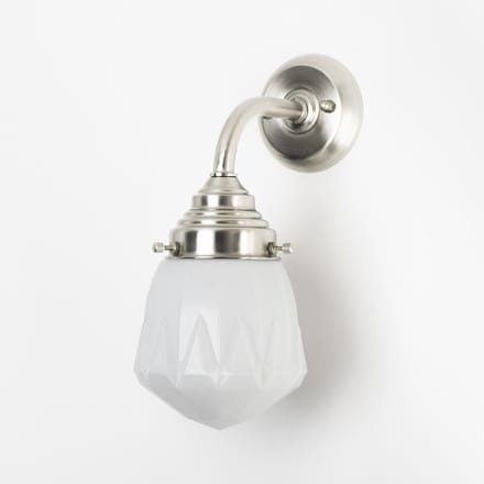 Wandlamp Rocket Curve Matnikkel - Art Deco Trade