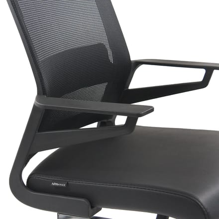 Vergaderstoel/ bezoekerstoel INVENTOR V PRO Kunstleder zwart hjh OFFICE