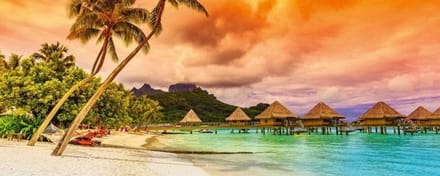 Fotobehang - Polynesia 375x150cm - Vliesbehang