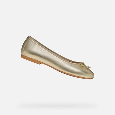 GEOX NEW PALMARIA DAMES Ballerina's - LICHTGOUD/MELKWIT