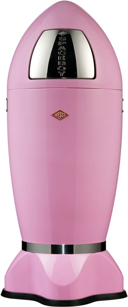 Wesco afvalbak Spaceboy, afvalbak, afvalemmer, staalplaat, roze / pink, 35 l, 138631-26