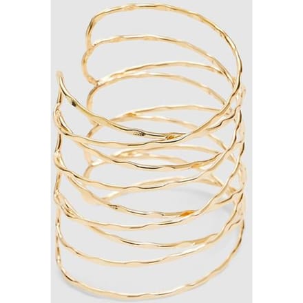 Stradivarius Gekruiste stevige ronde armband  Goud OS
