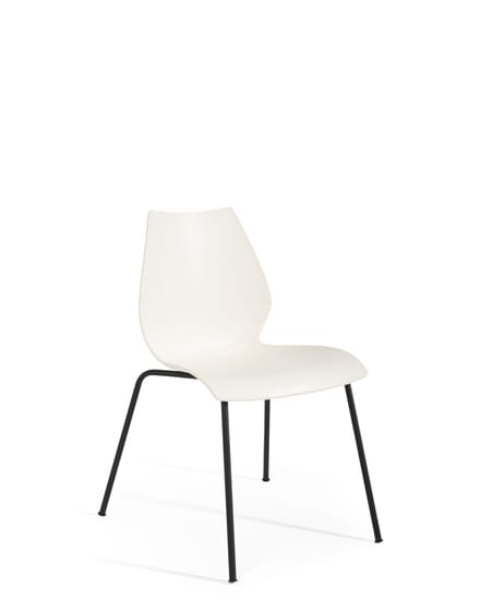 Kartell Maui stoel - zinkwit - zwart