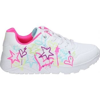 Skechers Uno Lite - My Drip Meisjes Sneakers - Wit/Multicolour