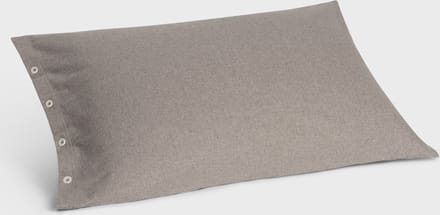 Yumeko kussensloop flanel stone bruin 50x70 - Biologisch & ecologisch - 1 stuk