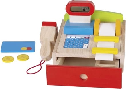 GOKI Rollenspel - Winkelkassa - 22X18,5X14Cm - Met Echte Display - 3 Jaar