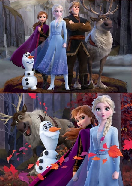 2-delige puzzel x 100 stukjes Frozen