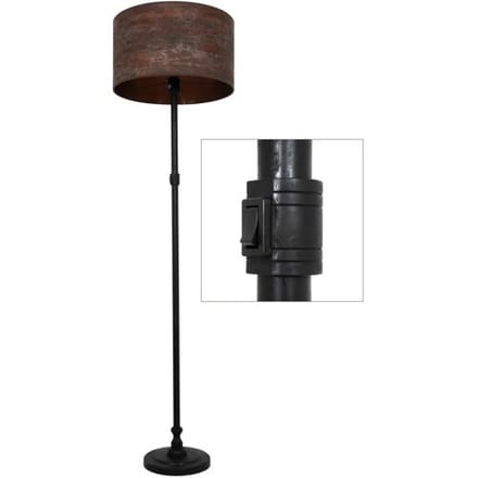KS Verlichting Vloerlamp Cooper Antiek Zwart