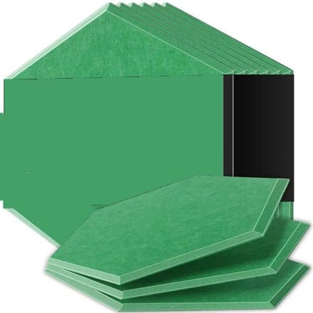 Akoestisch paneel - Geluidsisolatie paneel - Studio geluid - Super dichte structuur - 10 cm dik - Edelsteen groen