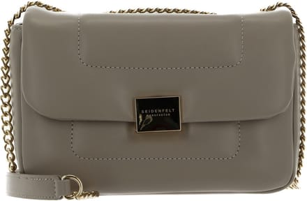 SEIDENFELT MANUFAKTUR Schoudertas Kaavi Crossbag with Lock Smooth Taupe / Gold