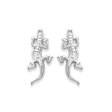 Montebello Oorbellen Salamander  - 925 Zilver Gerhodineerd - 10x6mm