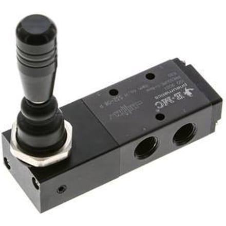 5/3 G1/4'' (G1/8'') Middendruk Handbediende Hefboom Ventiel Detent 0-8bar/0-112psi E.MC
